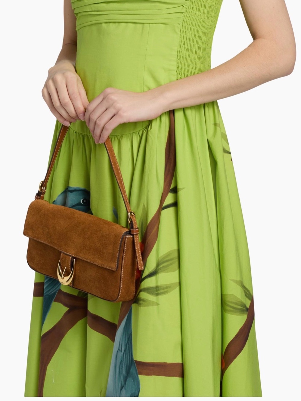 FARM Rio Lime Green Maxi Dress with Blue Bird Print - Picture 9 of 14